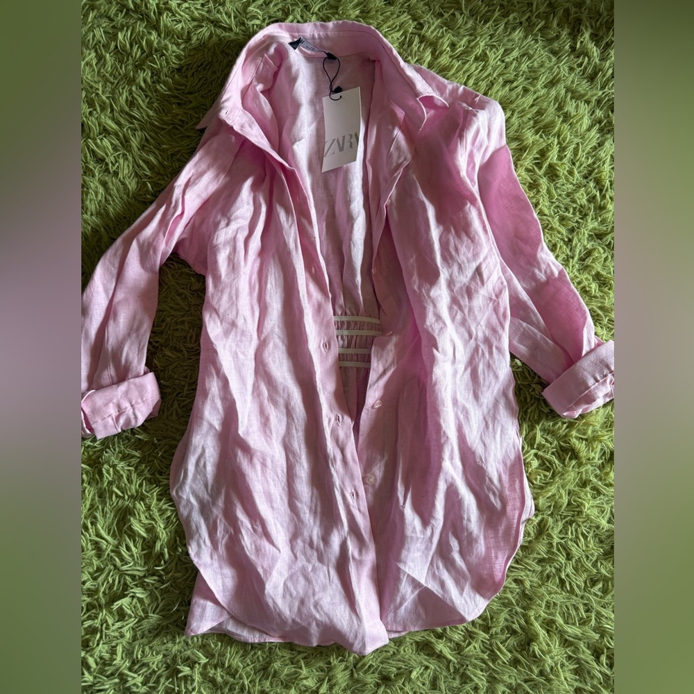 Zara - Pink Button-Up Shirt